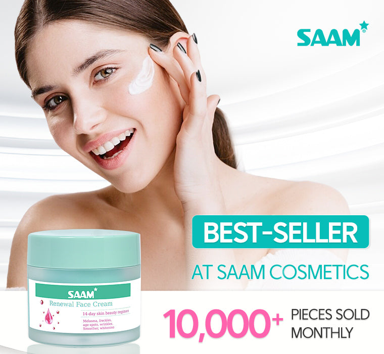 SAAM Renewal Face Cream is SAAM exclusive product, specialized in treating melasma, freckles, age spots, and dark spots.