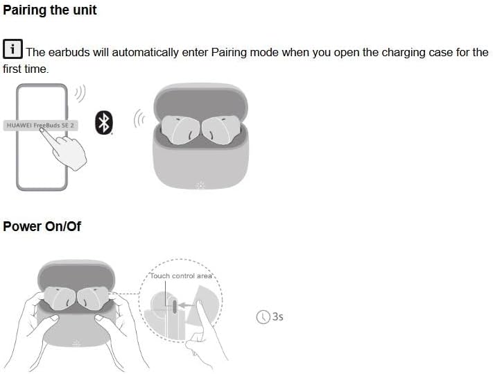 HUAWEI FreeBuds SE 2, 40-Hour Battery Life, Compact and Comfortable to Grip, 3 Hours of Music Playback on a 10-Minute Charge, IP54 Dust & Splash Resistance, Robust Bluetooth 5.3 Connections, White