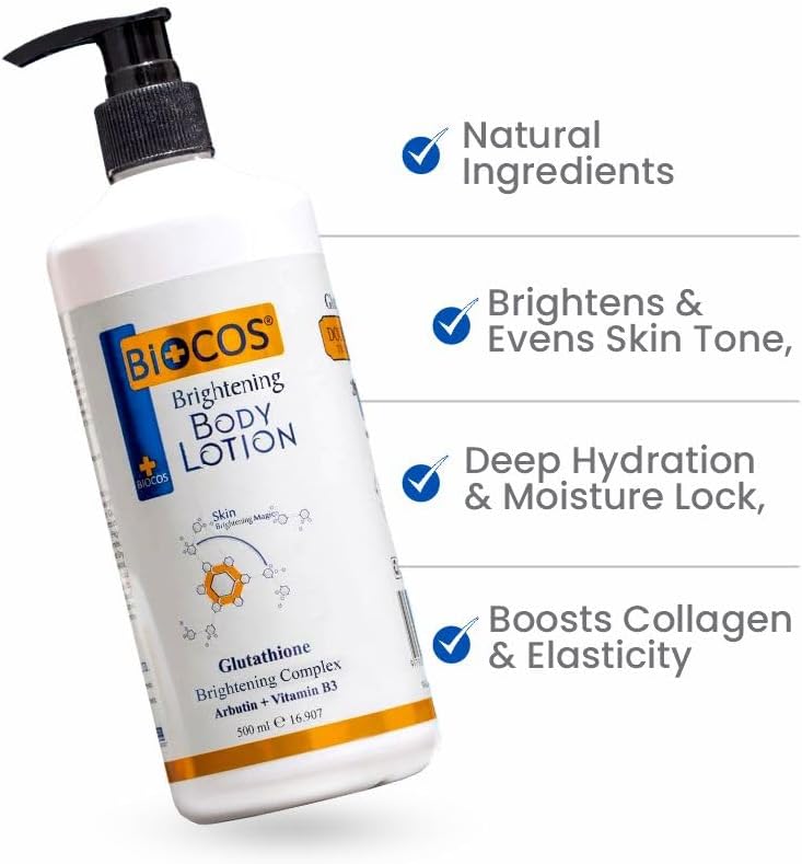 BIOCOS Full Body Care Ritual Set – Hydrating Lotion, Brightening Body Wash, and Intimate Area Cream for Radiant, Nourished Skin – Niacinamide, Arbutin, Glutathione, Glycerin, and Collagen