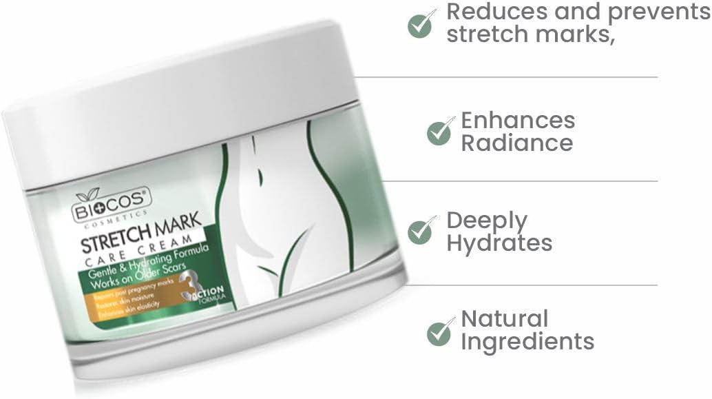 BIOCOS Mother Care Bundle – Skin Brightening, Stretch Mark Prevention, & Anti-Aging Solutions – Includes Brightening Cream for Sensitive Areas, Kojic Acid, Goldish Serum, and Stretch Mark