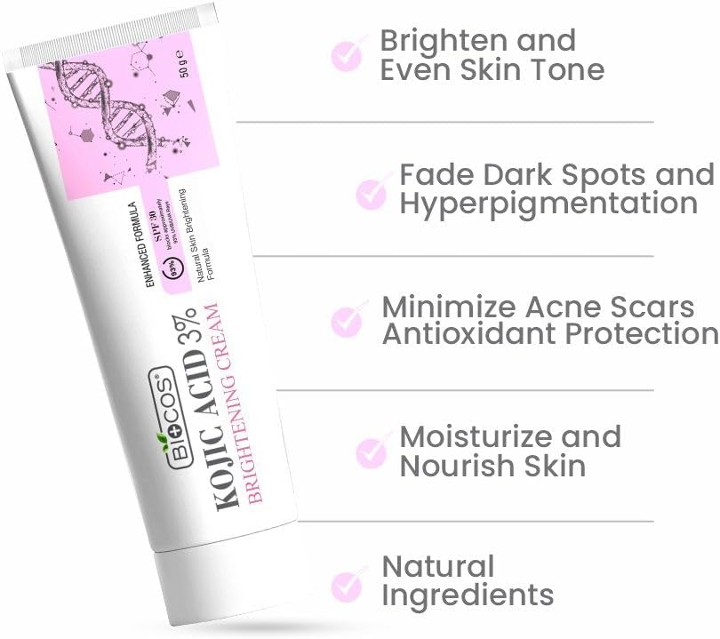 BIOCOS Mother Care Bundle – Skin Brightening, Stretch Mark Prevention, & Anti-Aging Solutions – Includes Brightening Cream for Sensitive Areas, Kojic Acid, Goldish Serum, and Stretch Mark