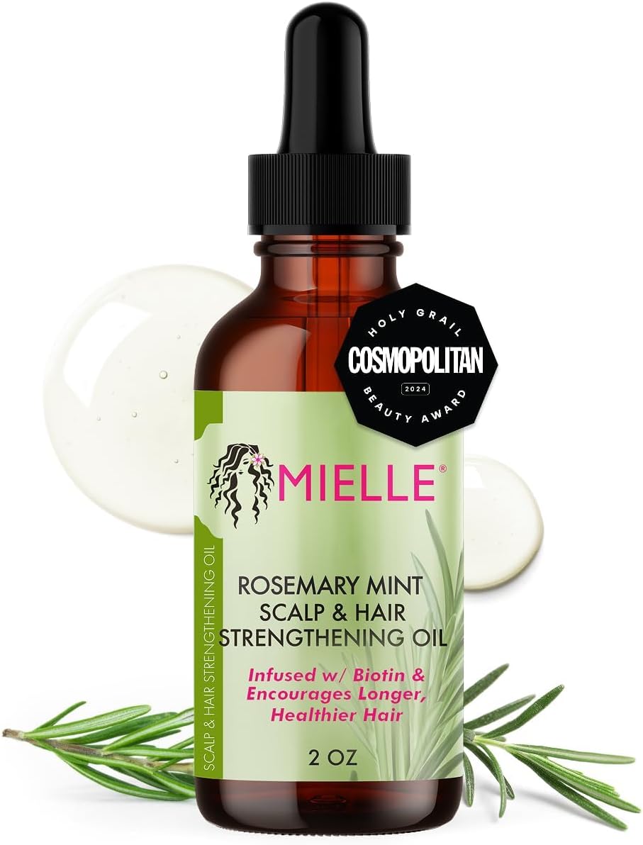 Mielle Organics MIELLE - ROSEMARY MINT, SCALP & HAIR OIL, INFUSED W/BIOTIN & ENCOURGES GROWTH, FOR DAILY USE, SCALP TREATMENT, SPLIT END CARE & SCALP & STRENGTHENING OIL
