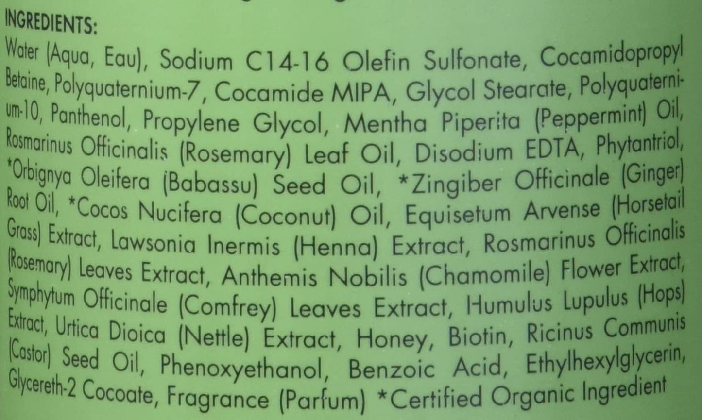 Mielle Organics Rosemary Mint Strengthening Shampoo Infused with Biotin, Cleanses and Helps Strengthen Weak and Brittle Hair, 12 Ounces