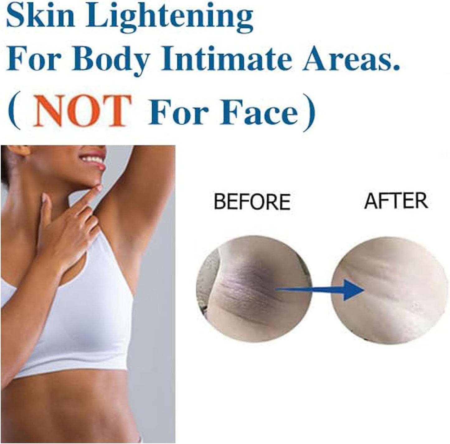 Gukei Intimate Areas Skin Lightening Cream Skin Bleaching Cream For Body Sensitive Intimate Area, Private Parts, Underarm, Knees, Elbows, Inner Thigh, Bikini Areas, Natural Skin Whitening Cream.