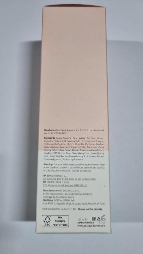 Beauty of Joseon Ginseng Essence Water Hydrating Face Toner for Dry, Dull, Acne-Prone, Irritated Skin. Korean Moisturizing Skin Care for Men and Women 150ml, 5 fl.oz