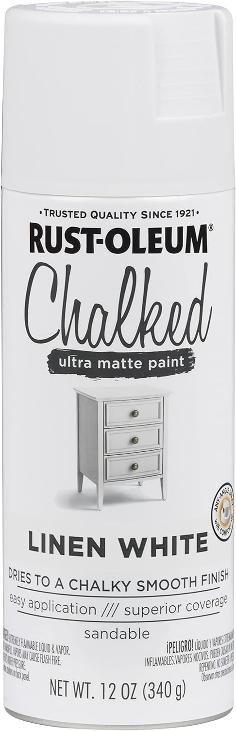 Rust-Oleum Chalked Ultra Matte Spray Paint Linen White 340g( 0.340 Liters) 302591