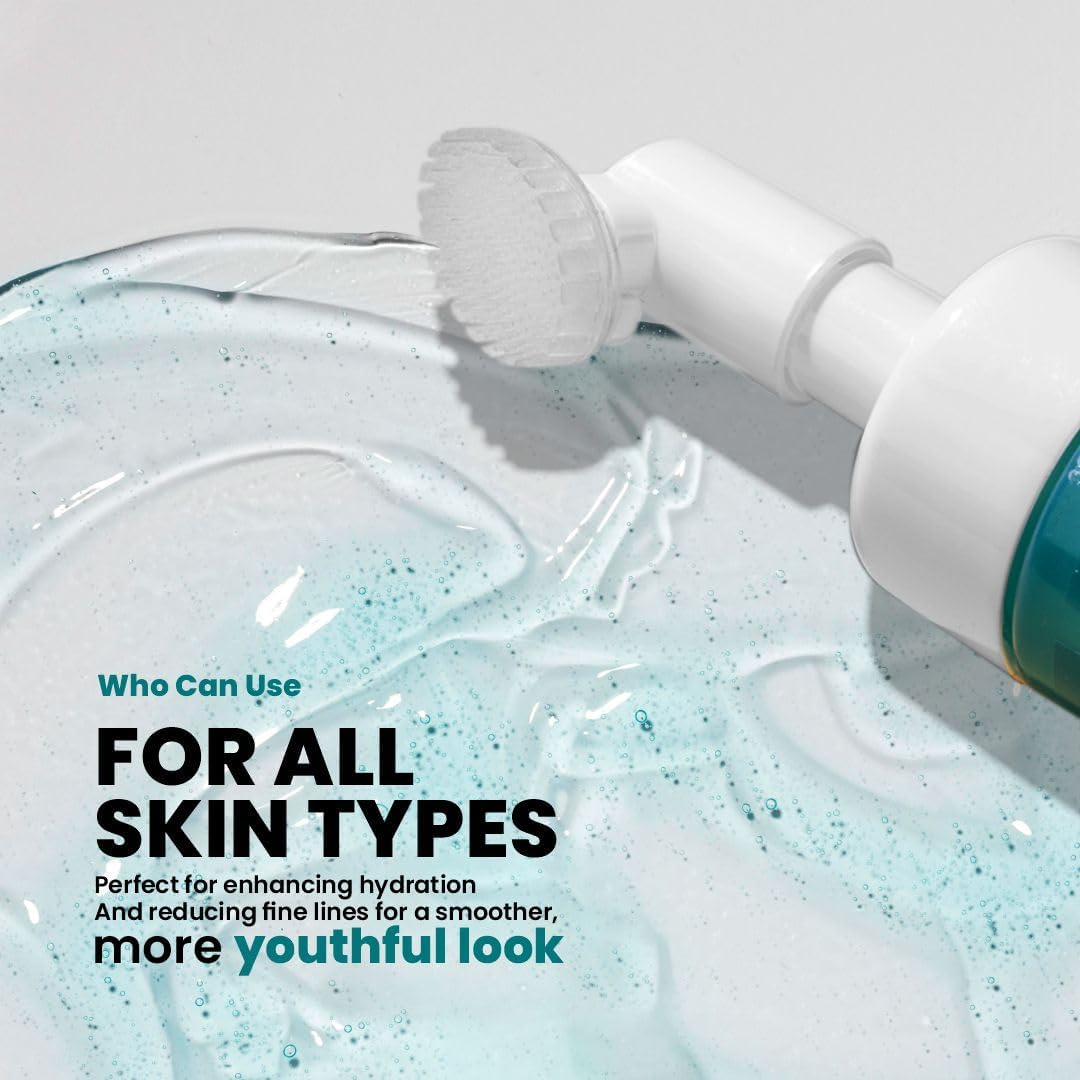 BIOCOS Hyaluronic Acid Face Wash Mousse - Hydrating Cleanser with Aloe Vera, Vitamin E & Pro-Vitamin B5, Deep Pore Cleansing, Anti-Breakout, Non-Drying, For All Skin Types - 5.54 fl oz (Pack of 2)