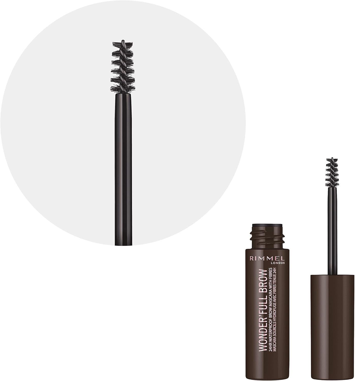 Rimmel London, Wonder'Full Waterproof Brow Gel, 03 Dark Brown, 4.5 Ml