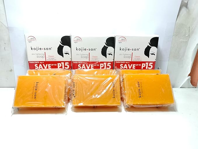 Kojie San Skin Lightening Kojic Acid Soap 2 Bars - 65g (3 Packs)