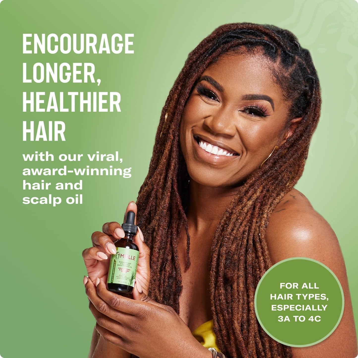 Mielle Organics MIELLE - ROSEMARY MINT, SCALP & HAIR OIL, INFUSED W/BIOTIN & ENCOURGES GROWTH, FOR DAILY USE, SCALP TREATMENT, SPLIT END CARE & SCALP & STRENGTHENING OIL