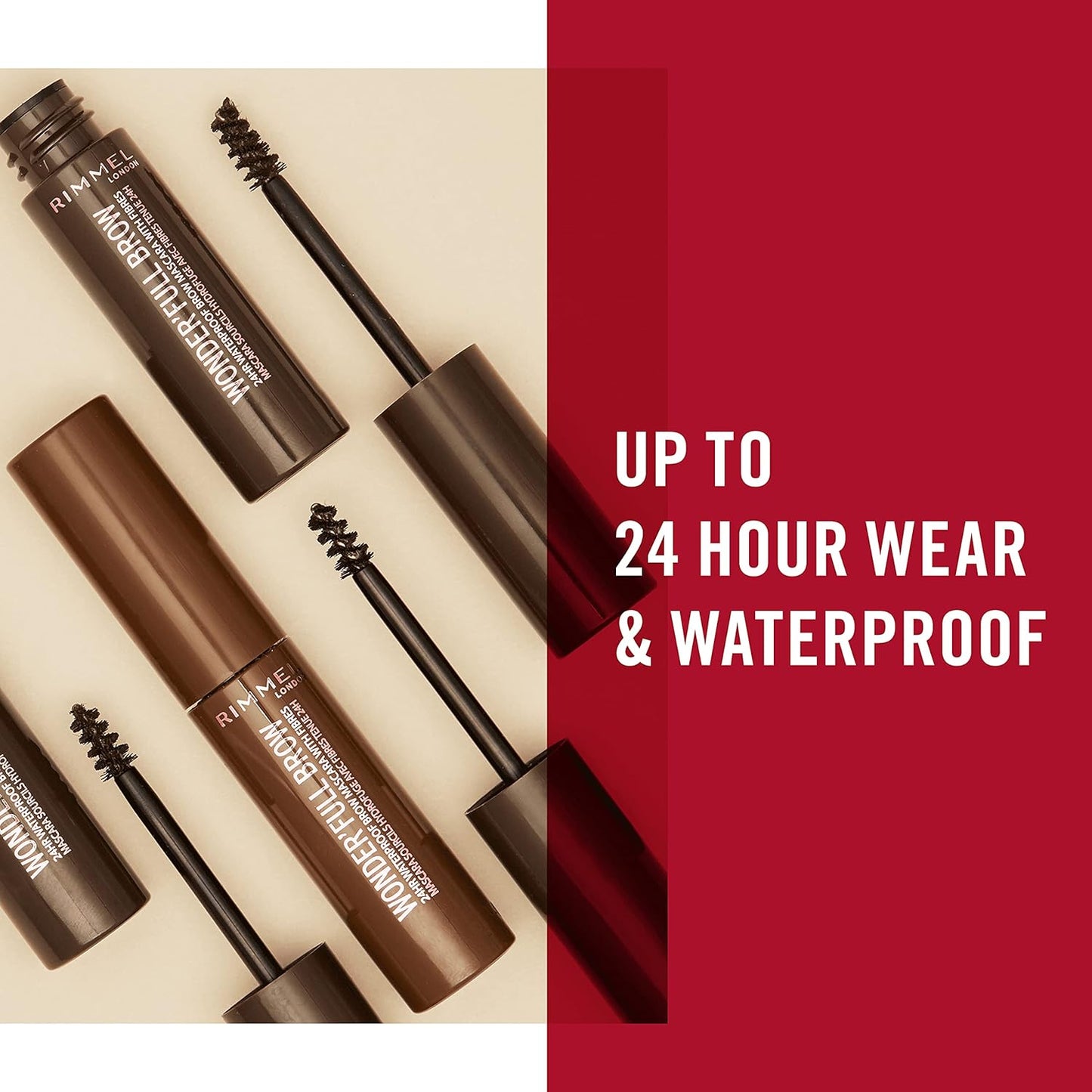 Rimmel London, Wonder'Full Waterproof Brow Gel, 03 Dark Brown, 4.5 Ml