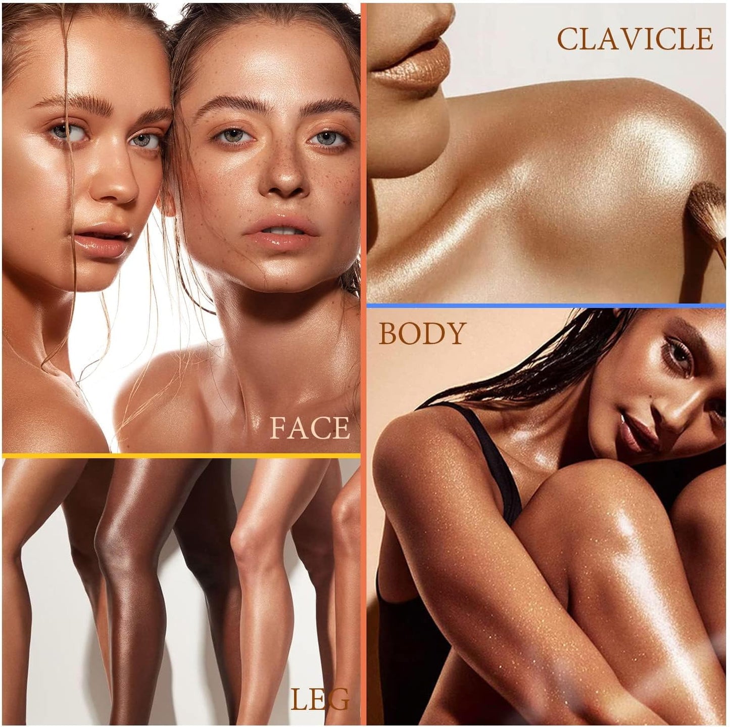 LBOYLOVE® Body Shimmer Lotion, Body Luminizer Highlighter, Long Lasting Waterproof Moisturizing, Body Luminizer Glow for Face and Body (#01 Rose Gold)