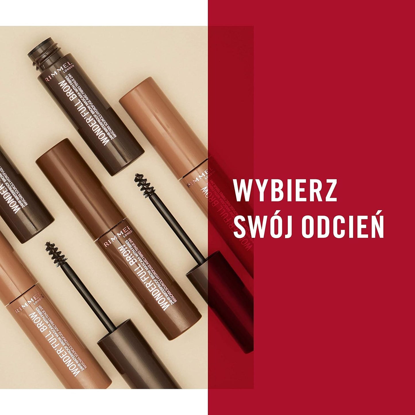 Rimmel London, Wonder'Full Waterproof Brow Gel, 03 Dark Brown, 4.5 Ml