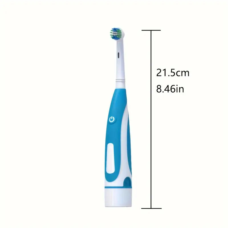 Electric Toothbrush Whitening Fast Cleaning Compatible with Oral-B Brush Head Adult Round Head Rotating Electric Toothbrush Without Battery