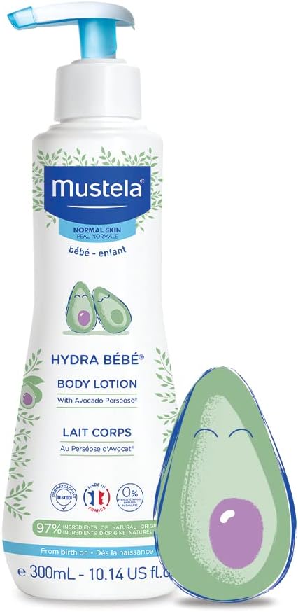 Mustela, Hydra Bebe Body Lotion with Organically Farmed Avocado, 300 ml, Pack of 2