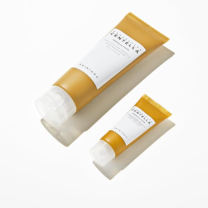 SKIN1004 Madagascar Centella Travel Kit, Toner, Ampoule, Soothing Cream, Cleansing Oil, Ampoule Foam, Basic Skincare Box, Compact Size, Soothing Calming
