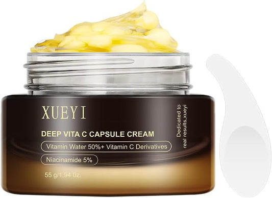 Vitamin C Face Cream – Hydrating Day & Night Moisturizer with Niacinamide & 50% Vitamin Water – 55g