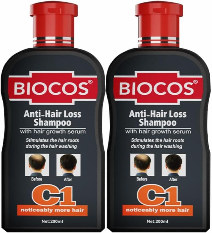 BIOCOS Anti-Hair Loss Shampoo – Reduces Hair Loss, Stimulates Hair Growth, Controls Dandruff, Adds Volume & Fullness – Coco Glucoside, Guar Gum, British Technology
