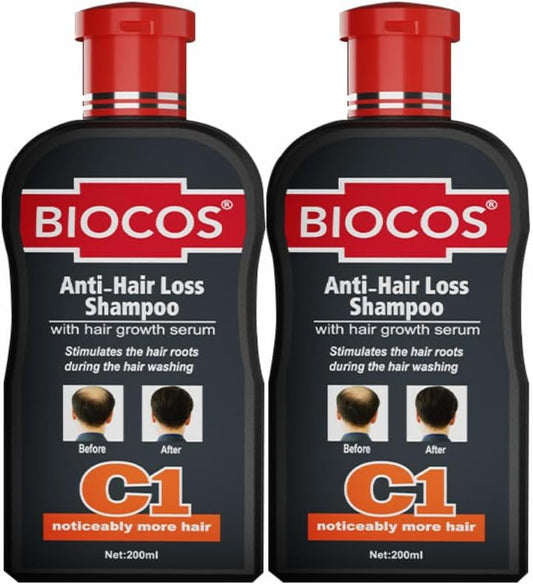 BIOCOS Anti-Hair Loss Shampoo – Reduces Hair Loss, Stimulates Hair Growth, Controls Dandruff, Adds Volume & Fullness – Coco Glucoside, Guar Gum, British Technology