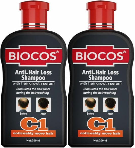 Anti Hair Loss Shampoo Ayurvedic Herbal Stronger Hair With Growth Serum 200ml Thick Thickening Hair Wash Shampoo