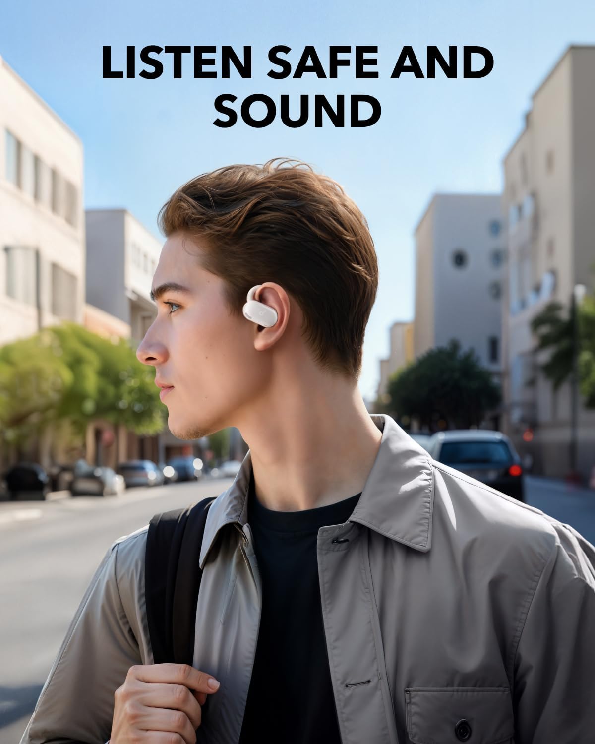 soundcore V20i by Anker Open-Ear Headphones, Adjustable Ear Hooks, Ultra-Comfort, Snug Fit, Deep Bass, Clear Calls, IP55, LED Lights, 36H Playtime, Bluetooth 5.4 Earbuds, Multipoint Connection