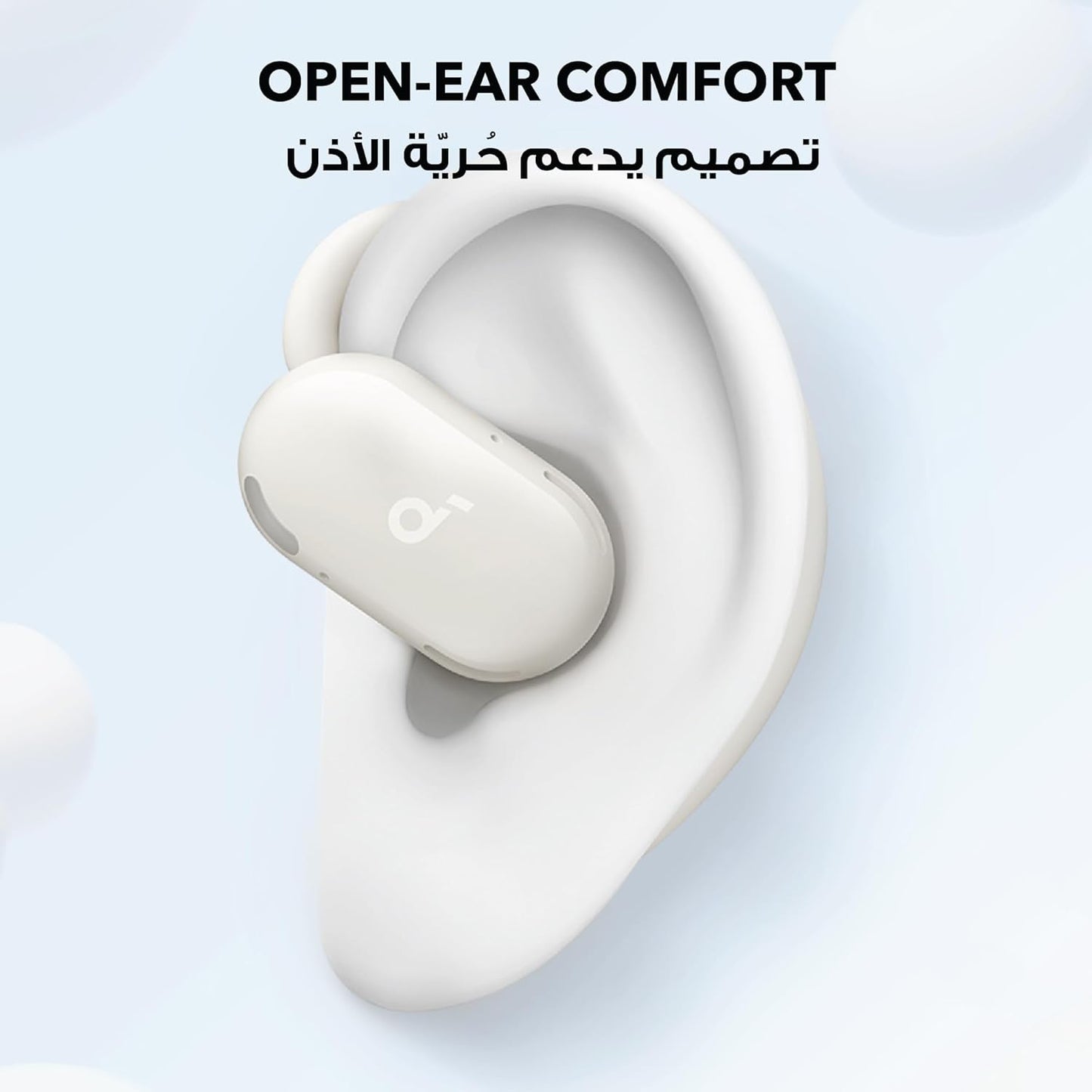 soundcore V20i by Anker Open-Ear Headphones, Adjustable Ear Hooks, Ultra-Comfort, Snug Fit, Deep Bass, Clear Calls, IP55, LED Lights, 36H Playtime, Bluetooth 5.4 Earbuds, Multipoint Connection