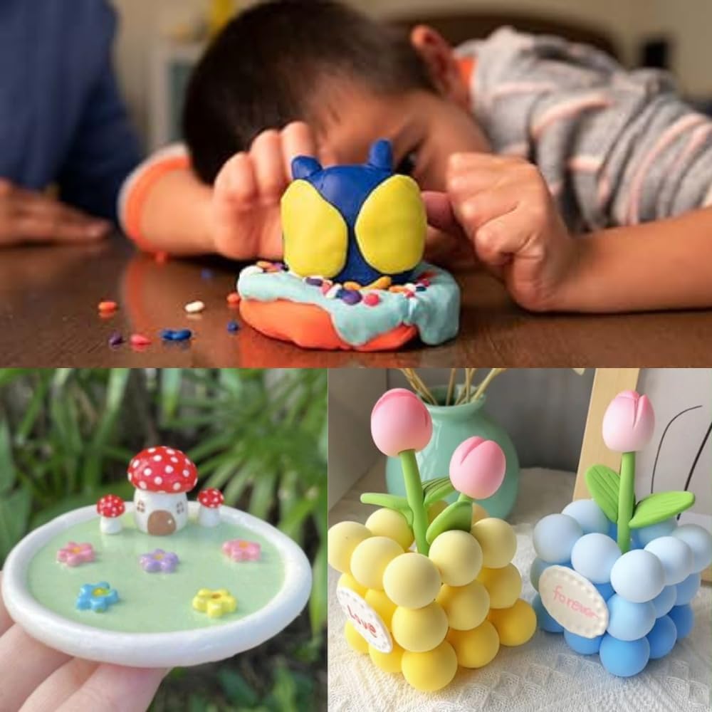 36 Color Non-Toxic Air Dry Clay Set for Kids – Soft, Lightweight Magic Clay for Creative DIY Crafts and Modeling Fun