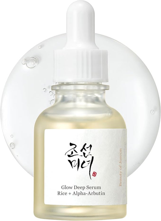 Beauty of Joseon Glow Deep Serum Rice Alpha-Arbutin, Dark Spot Discoloration Correction for Uneven Dull Skin Tone, Daily Korean Skin Care for Men and Women 30ml, 1 fl.oz
