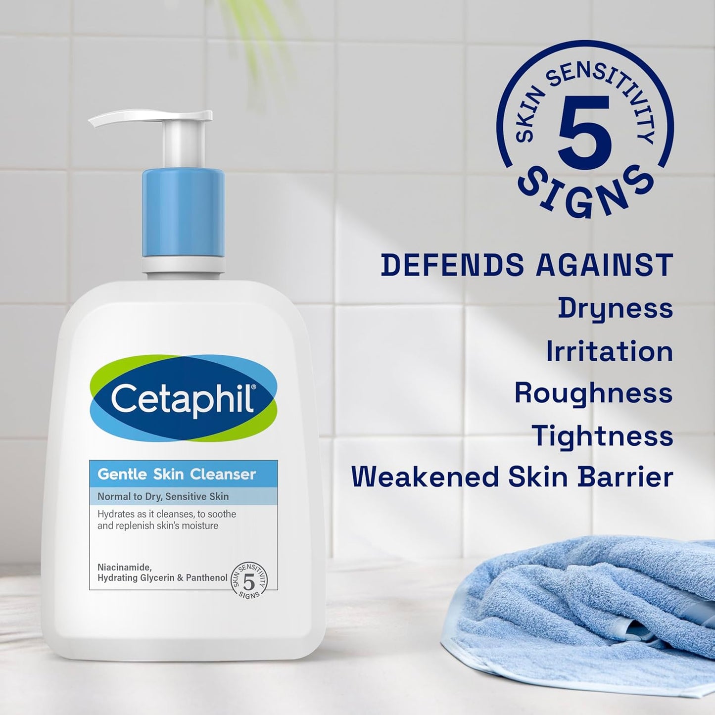 Cetaphil Gentle Skin Cleanser, Face & Body Wash for Dry to Normal, Sensitive Skin, Unscented, 236ml
