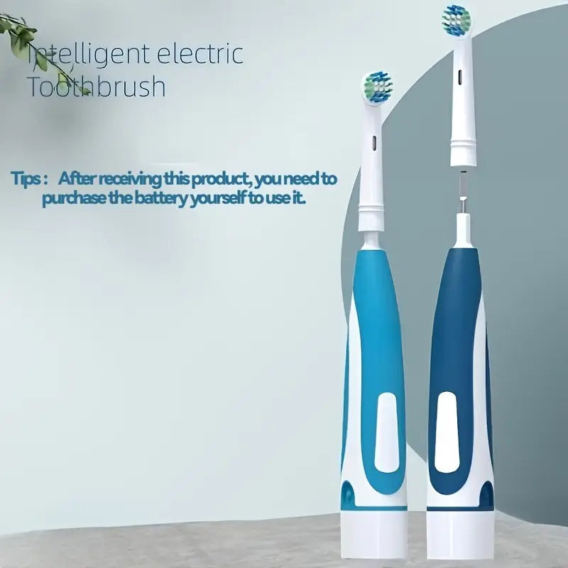 Electric Toothbrush Whitening Fast Cleaning Compatible with Oral-B Brush Head Adult Round Head Rotating Electric Toothbrush Without Battery